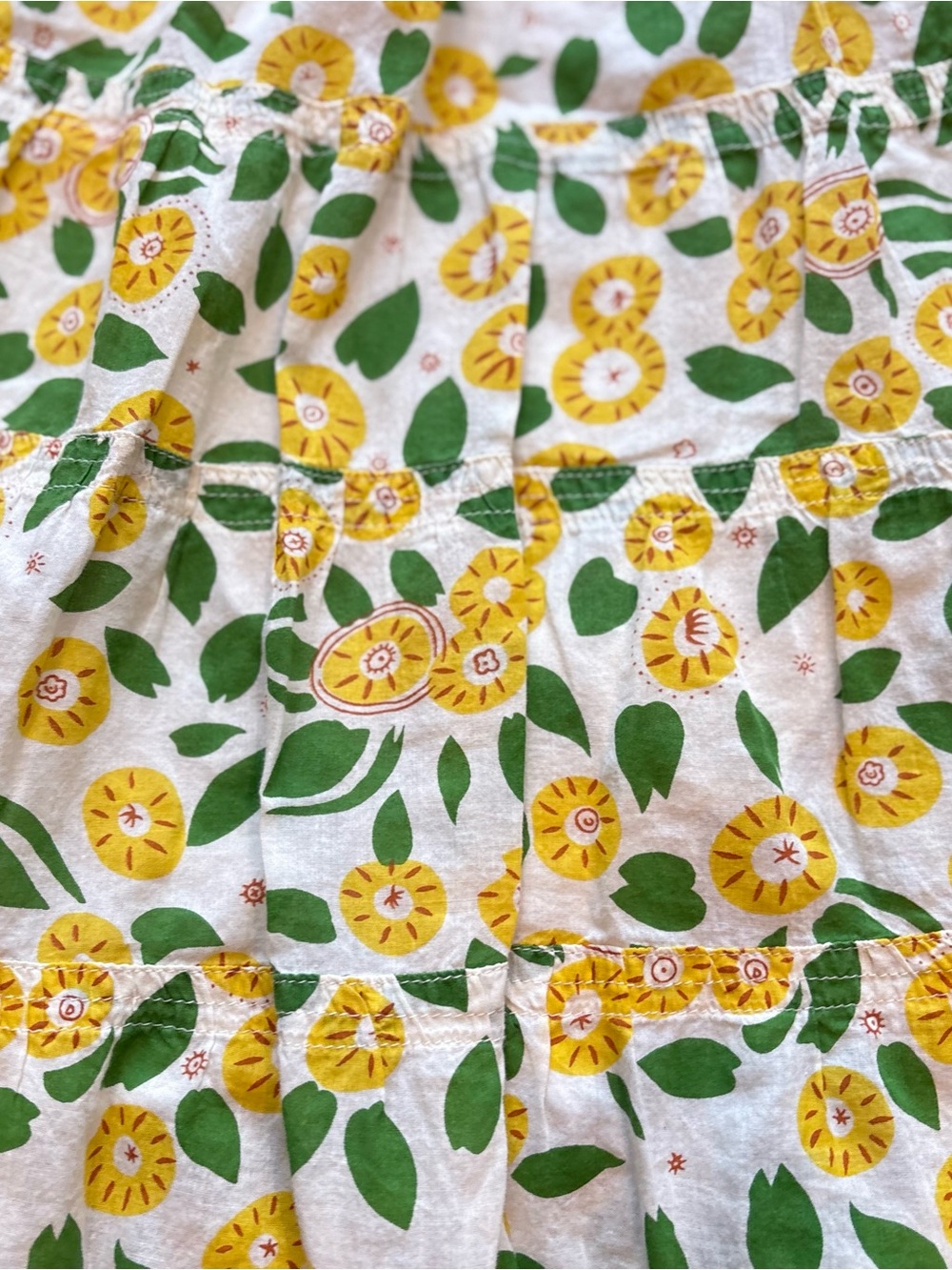 Prairie Acacia Yellow Floral Tiered Skirt Cottagecore Midi Ruffle Whimsical M - Picture 5 of 6